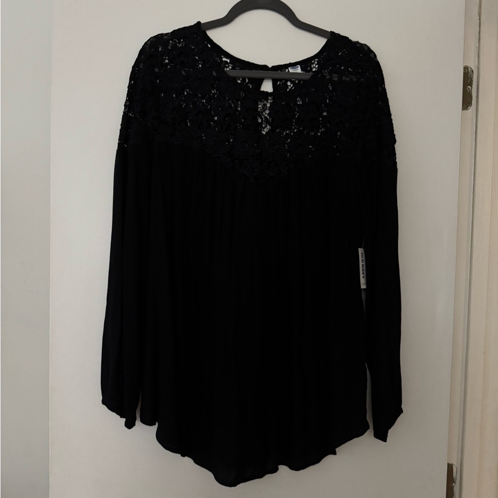 Old Navy Black Lace Blouse